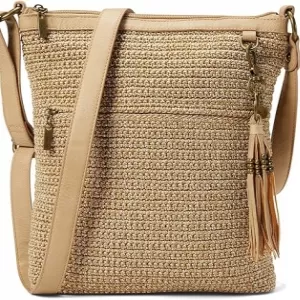 The Sak Lucia Crochet Crossbody – Hand-Crocheted, Convertible Purse, Recycled Lining, Adjustable Strap